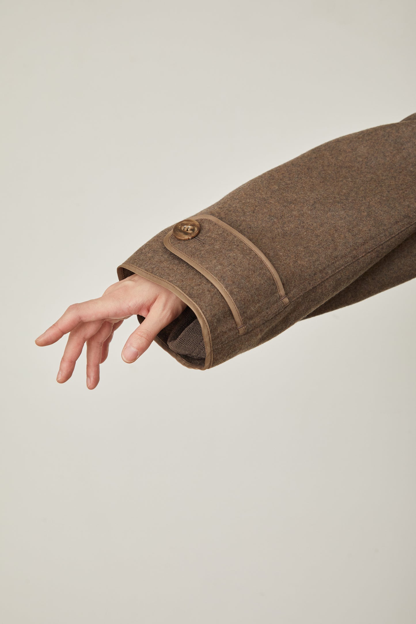 i'm here : with PIPING : LIGHT MELTON MACKINAW COAT