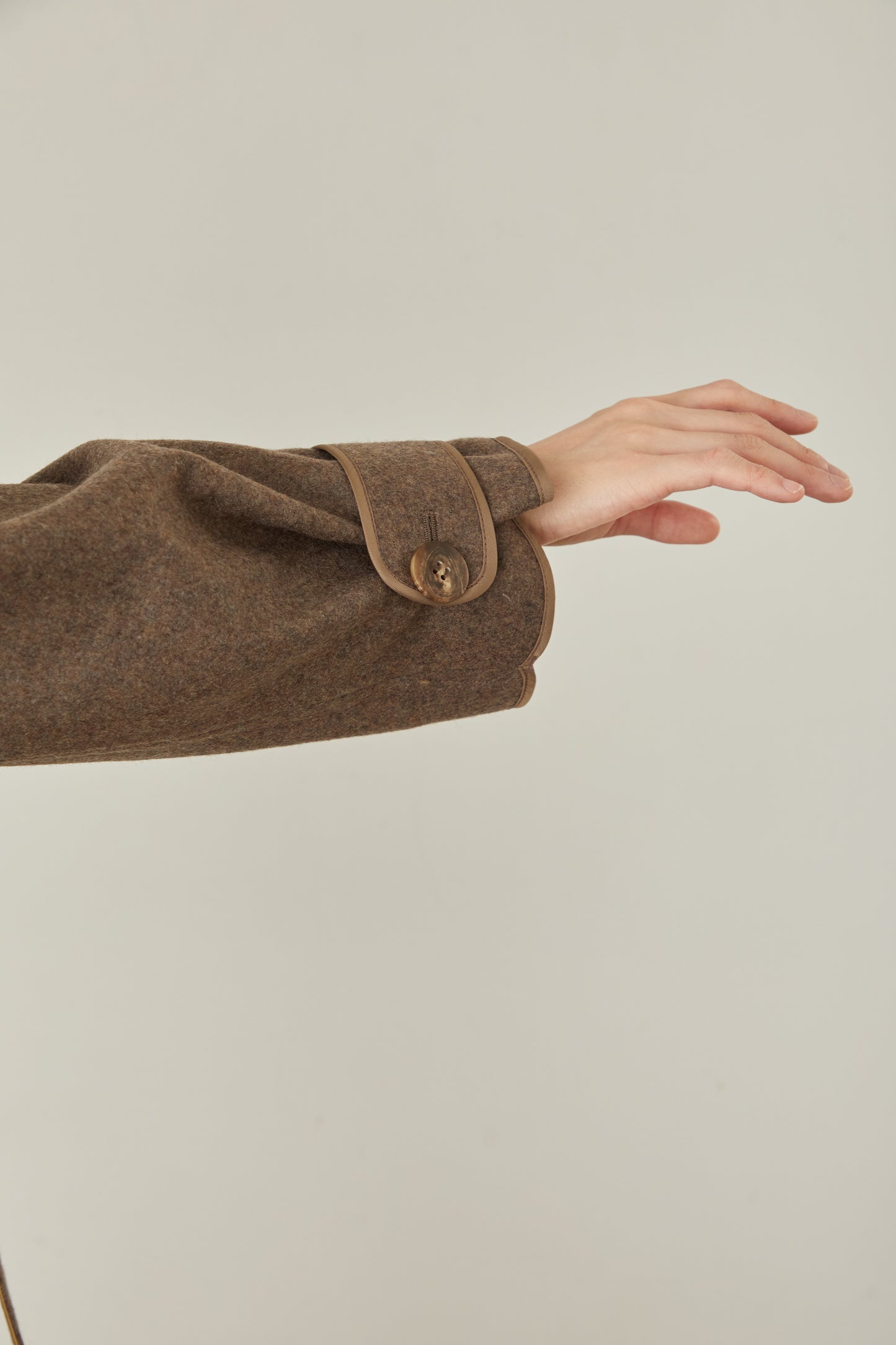 i'm here : with PIPING : LIGHT MELTON MACKINAW COAT