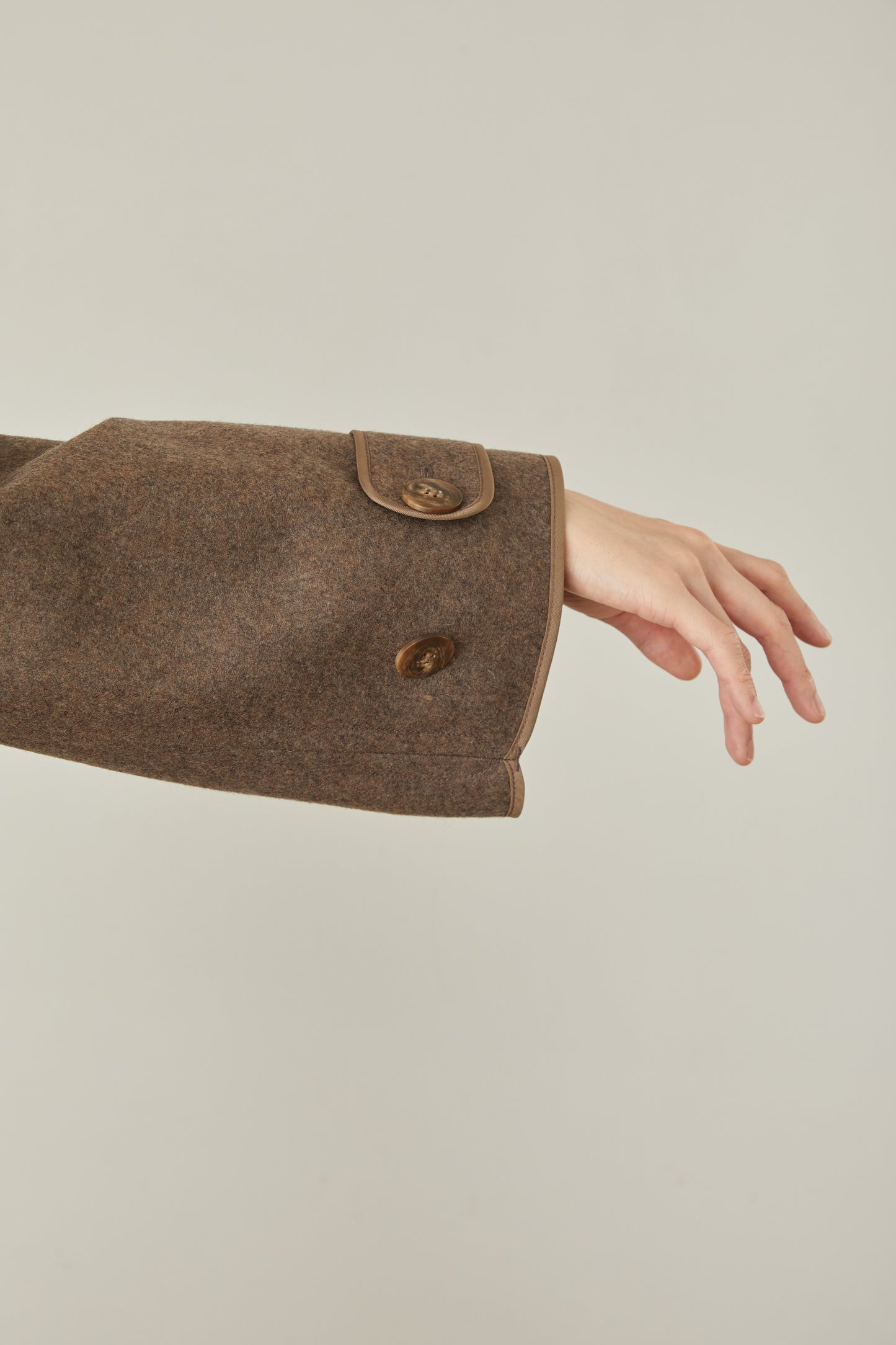 i'm here : with PIPING : LIGHT MELTON MACKINAW COAT