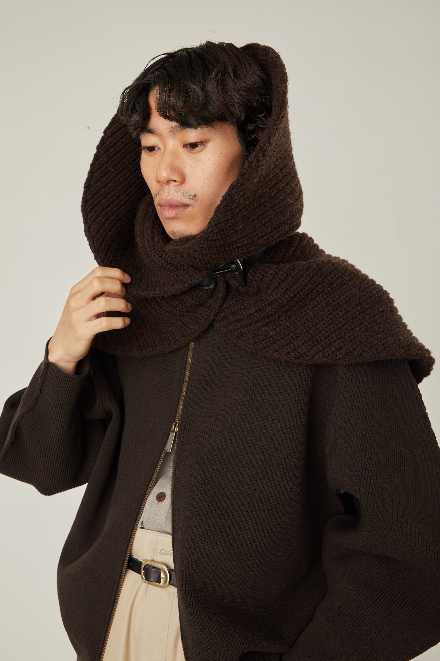 i'm here : " Crepe " KNIT SNOOD :