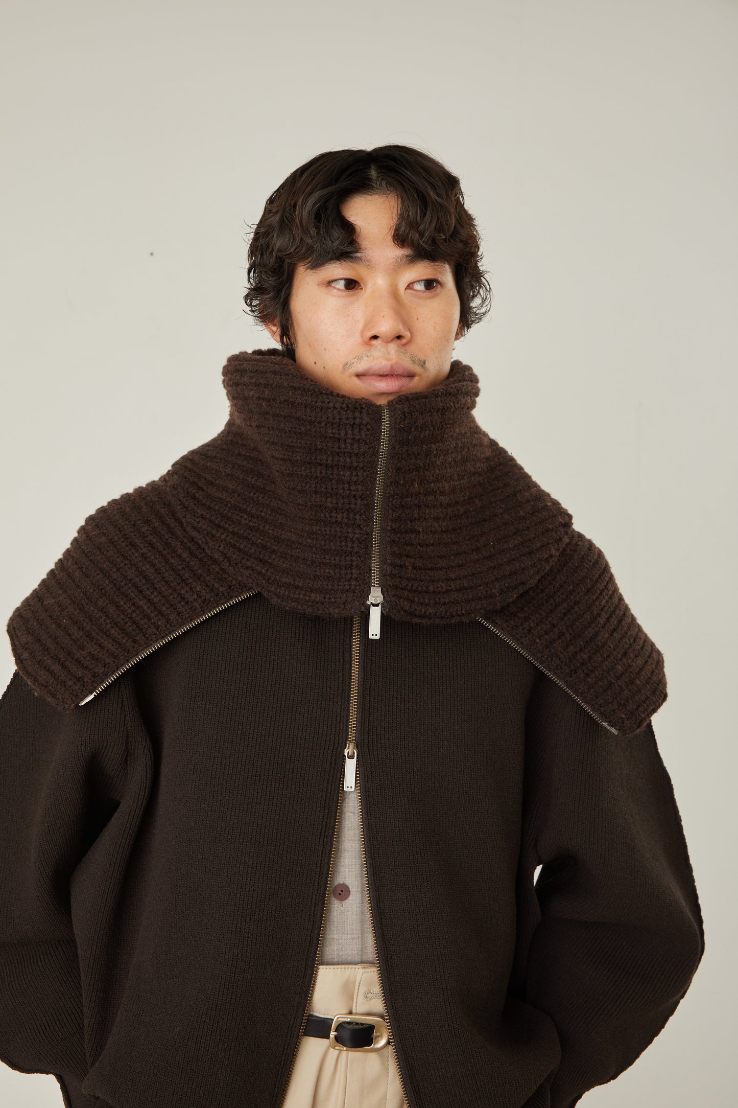 i'm here : " Crepe " KNIT SNOOD :