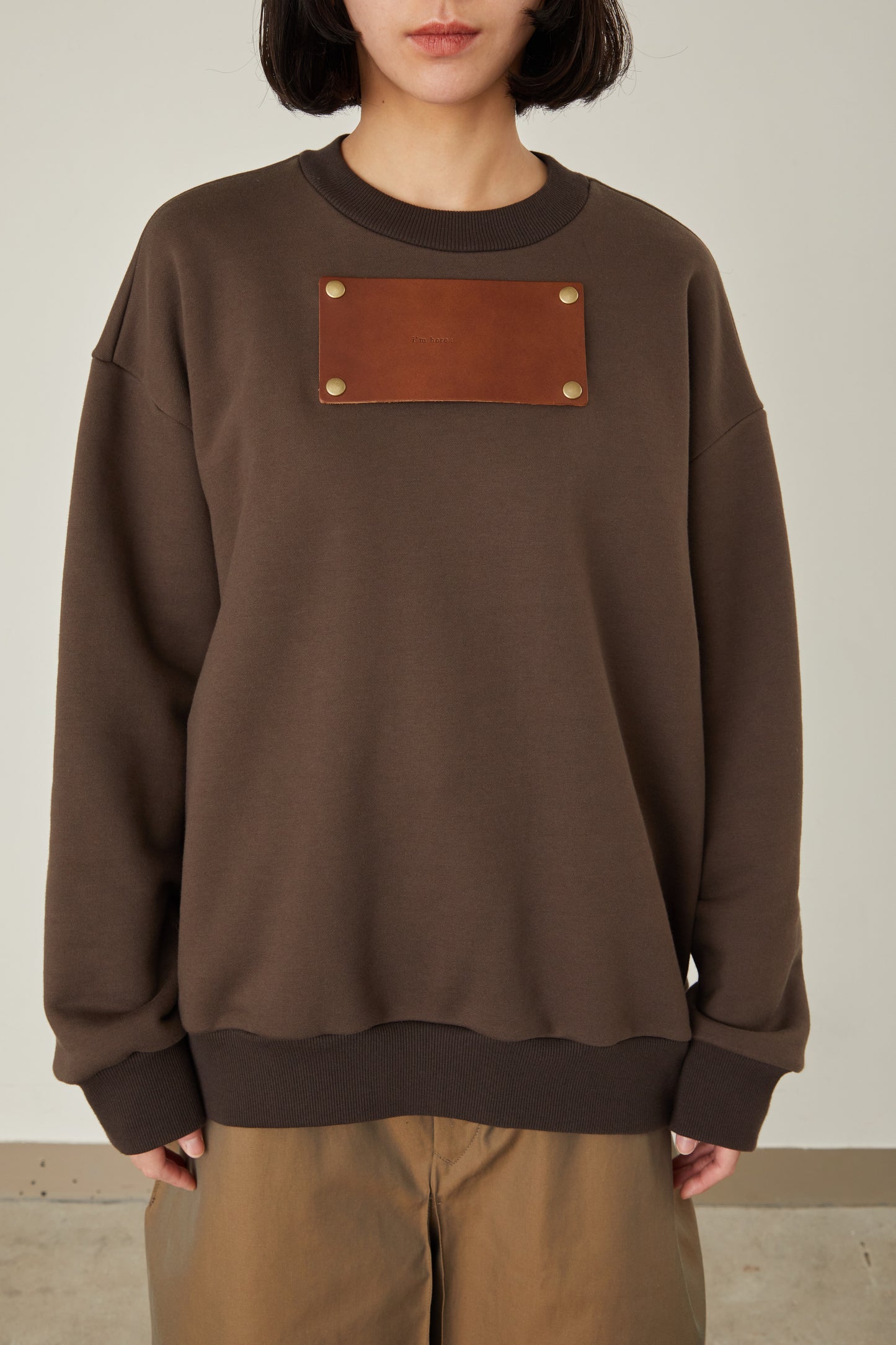 i'm here : LEATHER DOCKING : SWEAT SHIRTS