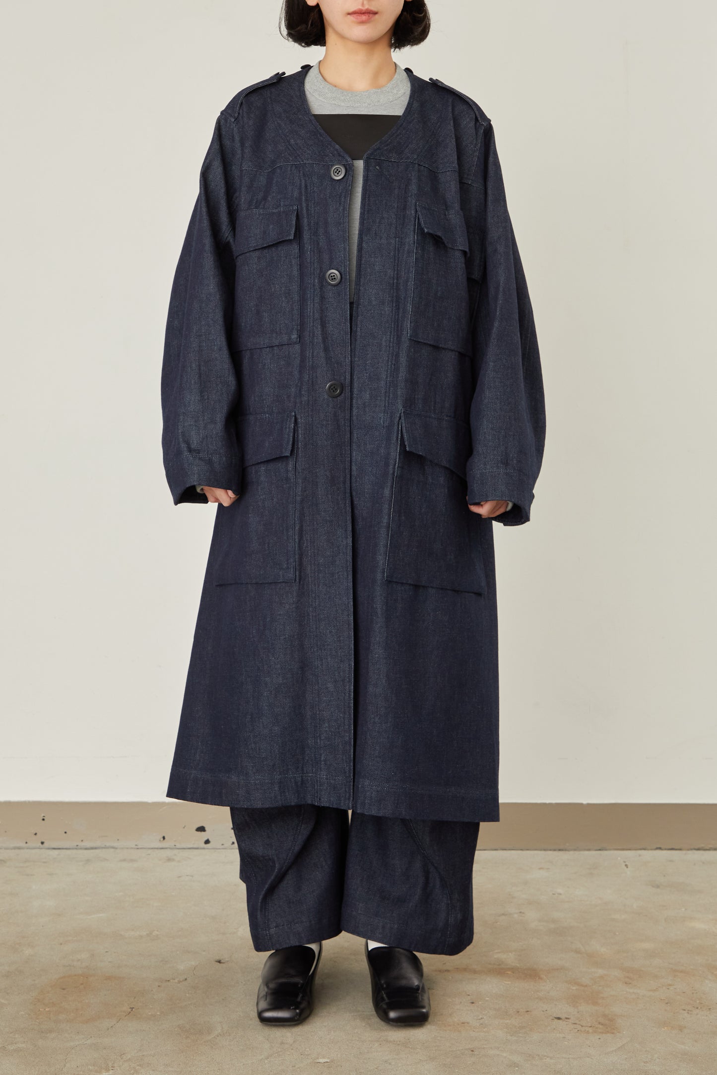 i'm here : HAOLI MILITARY "DENIM" COAT :