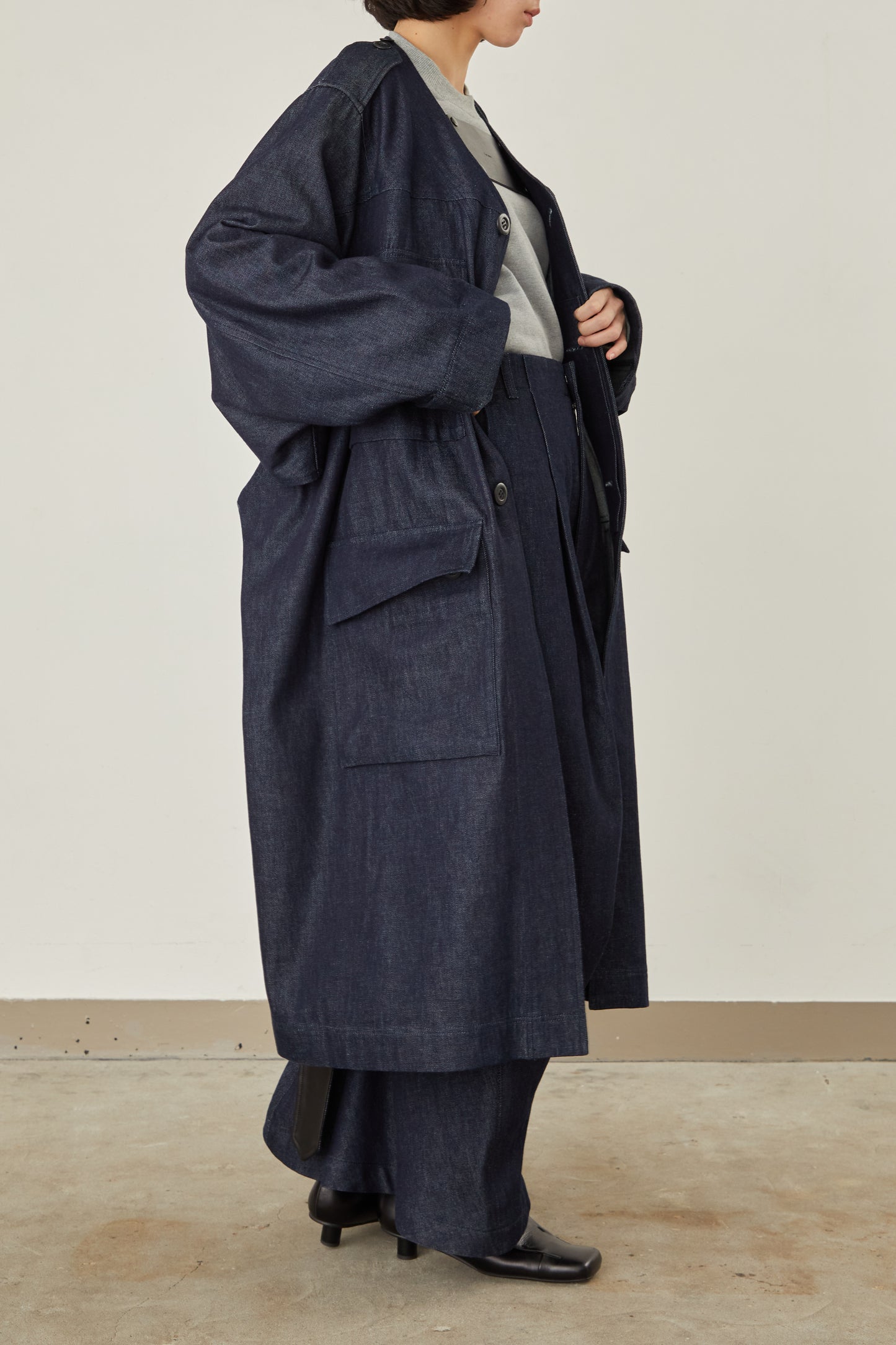 i'm here : HAOLI MILITARY "DENIM" COAT :