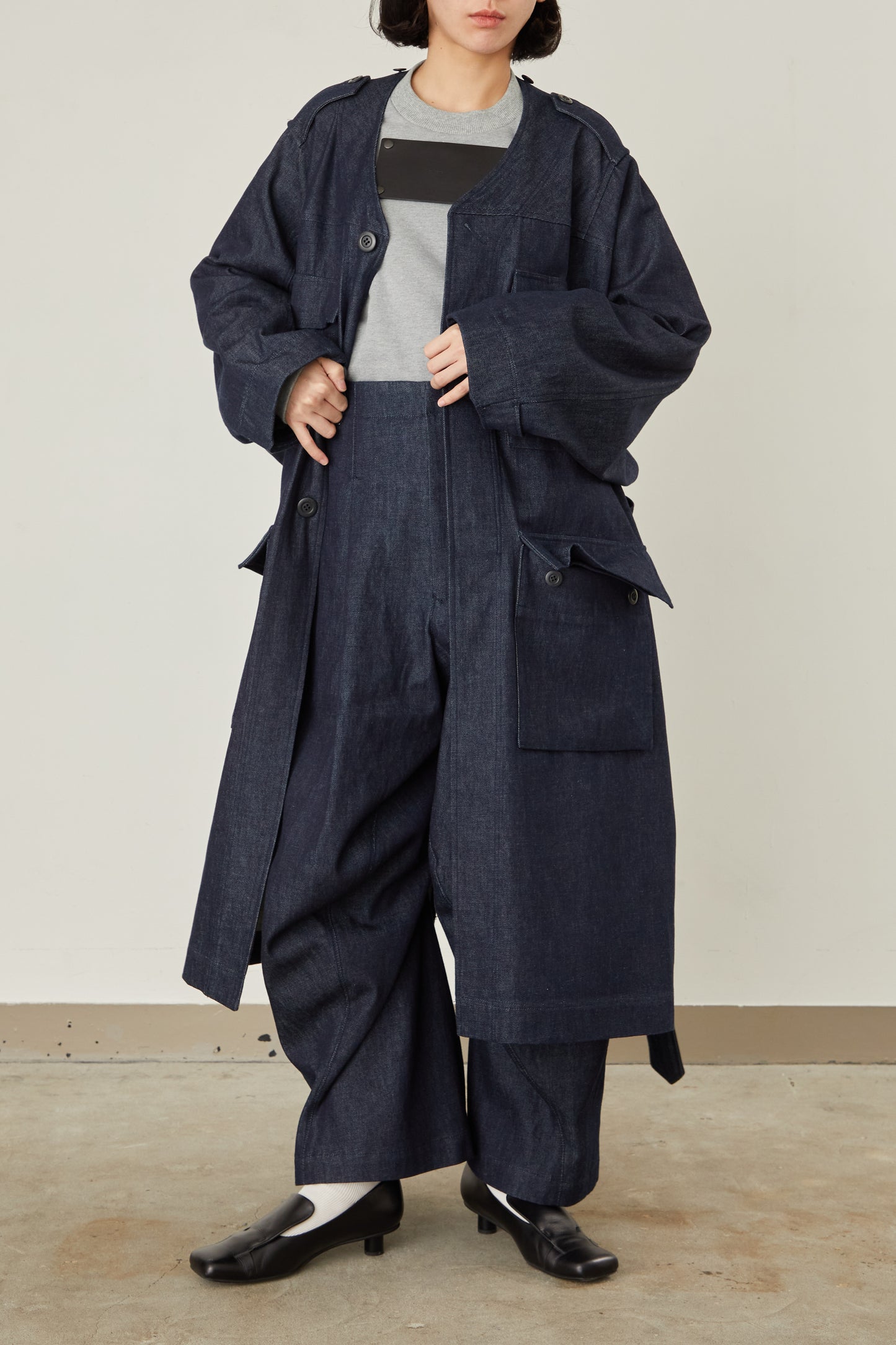 i'm here : HAOLI MILITARY "DENIM" COAT :