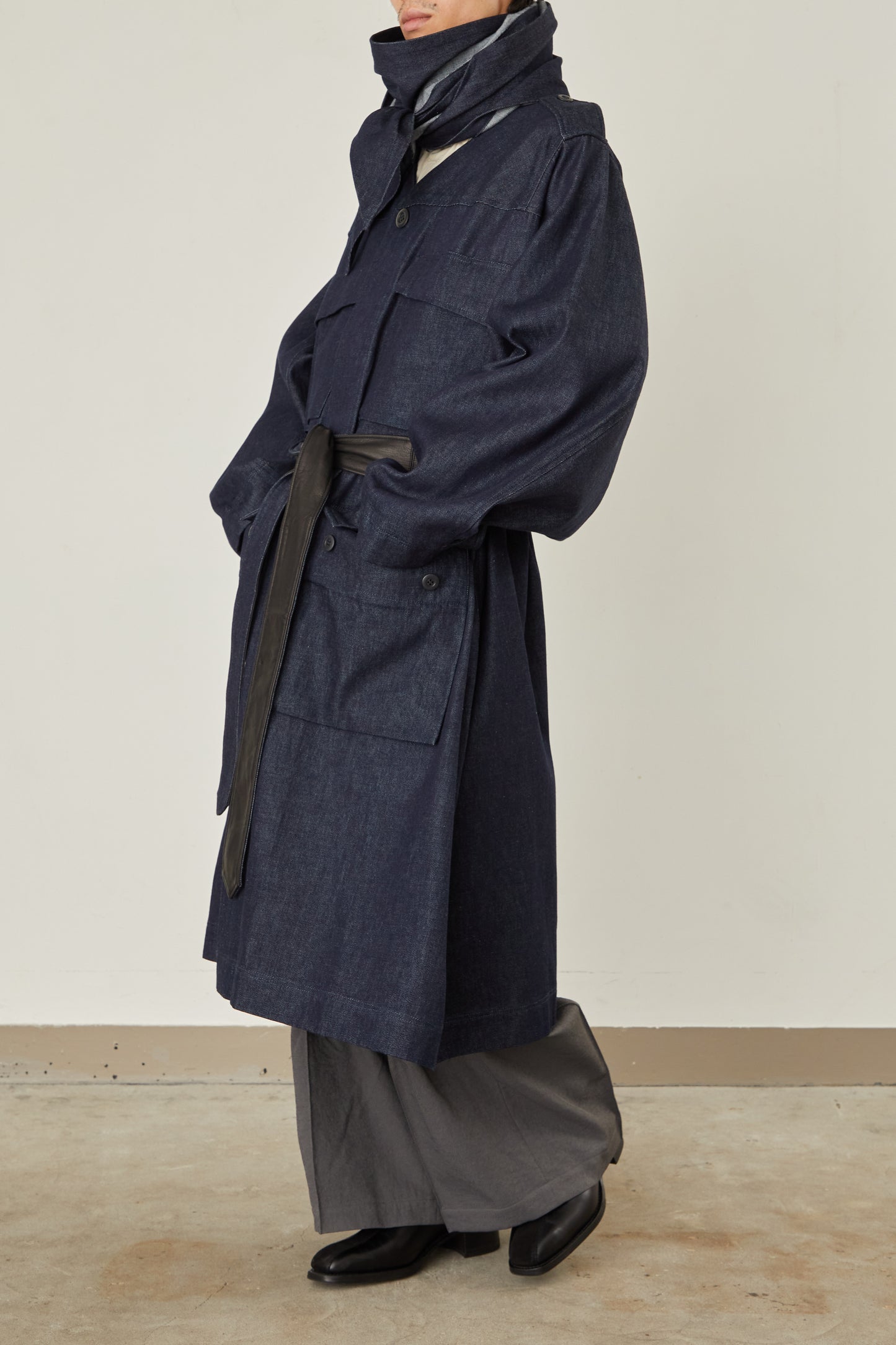 i'm here : HAOLI MILITARY "DENIM" COAT :