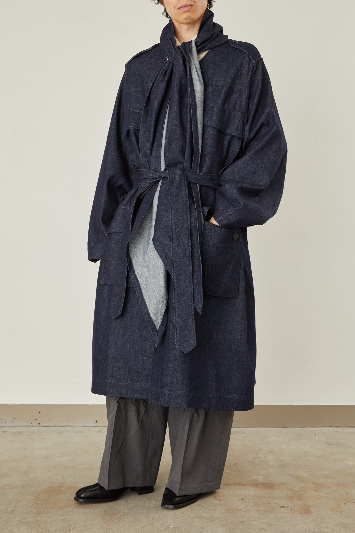 i'm here : HAOLI MILITARY "DENIM" COAT :