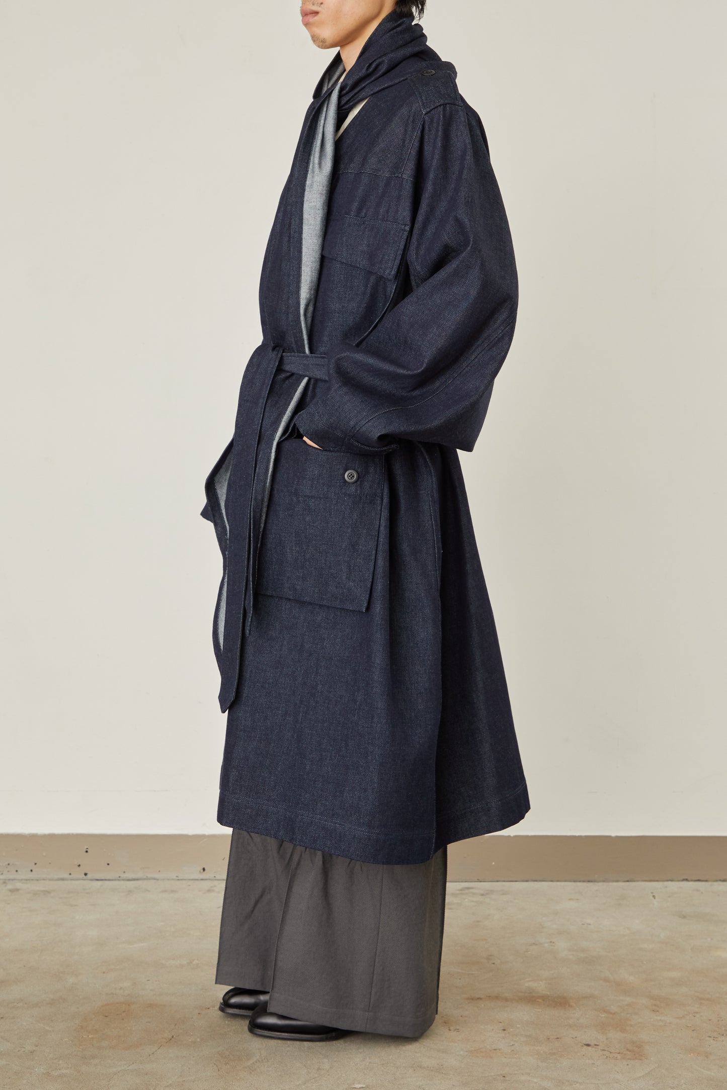 i'm here : HAOLI MILITARY "DENIM" COAT :