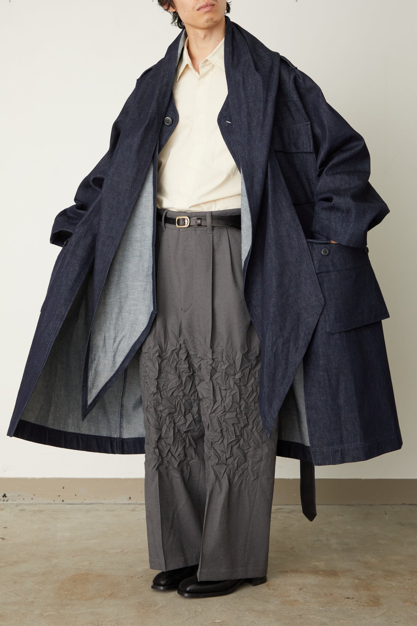 i'm here : HAOLI MILITARY "DENIM" COAT :