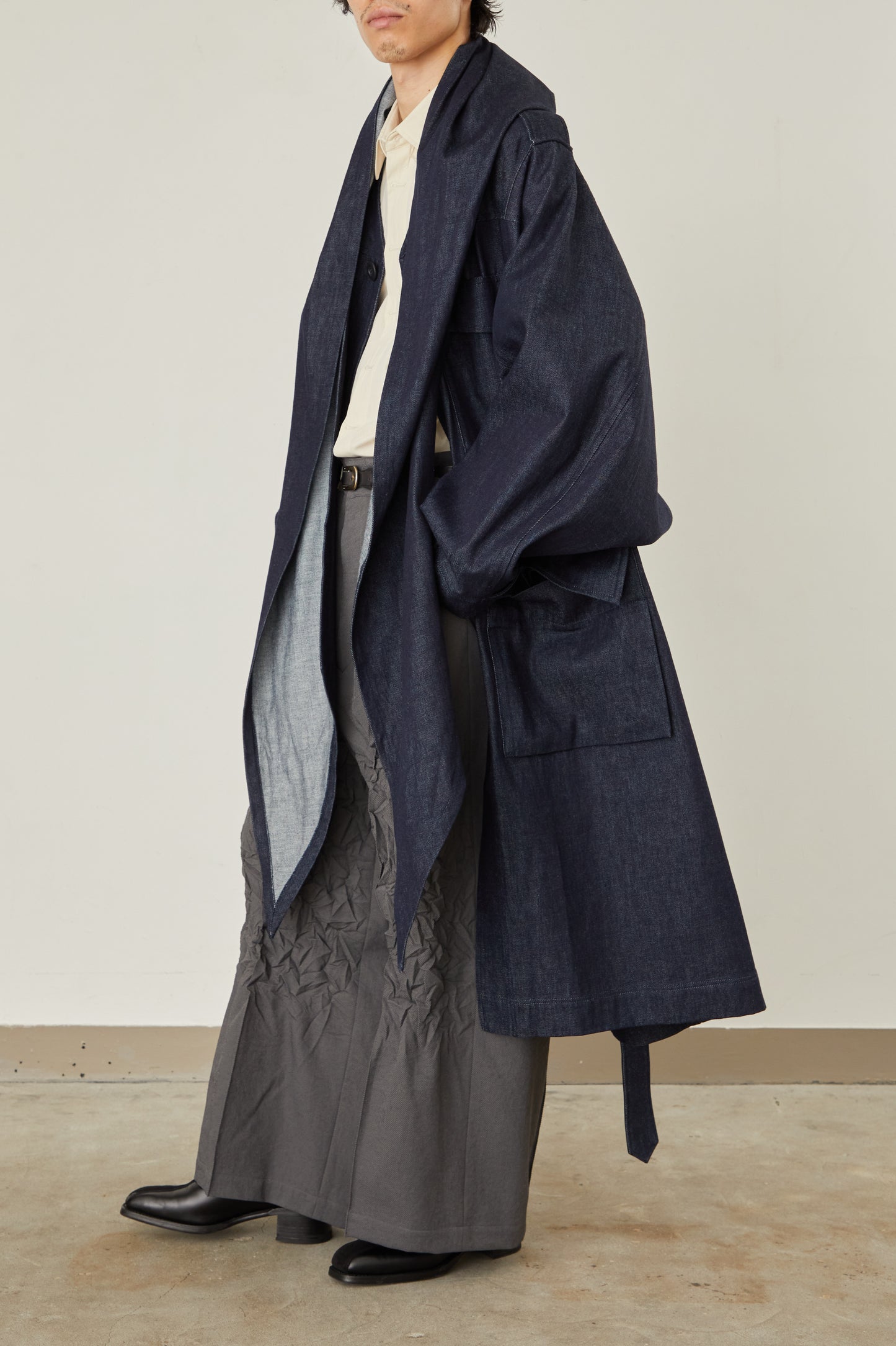 i'm here : HAOLI MILITARY "DENIM" COAT :