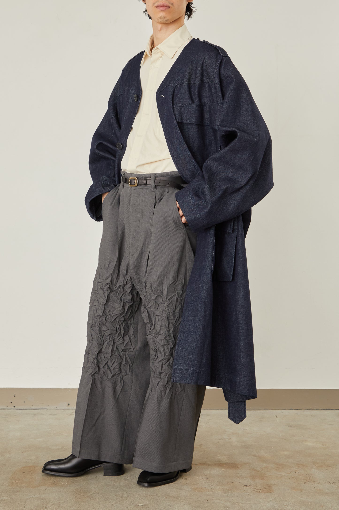 i'm here : HAOLI MILITARY "DENIM" COAT :