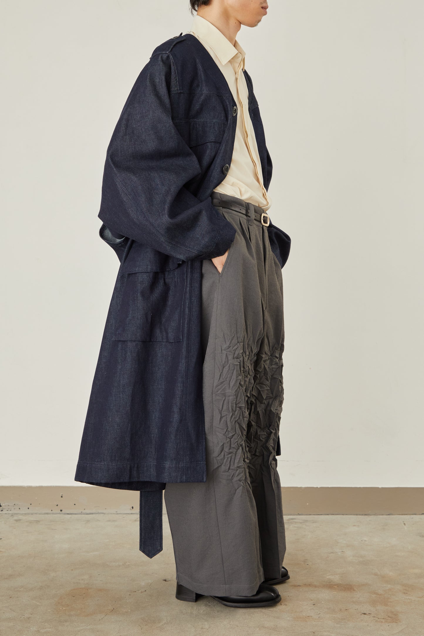 i'm here : HAOLI MILITARY "DENIM" COAT :