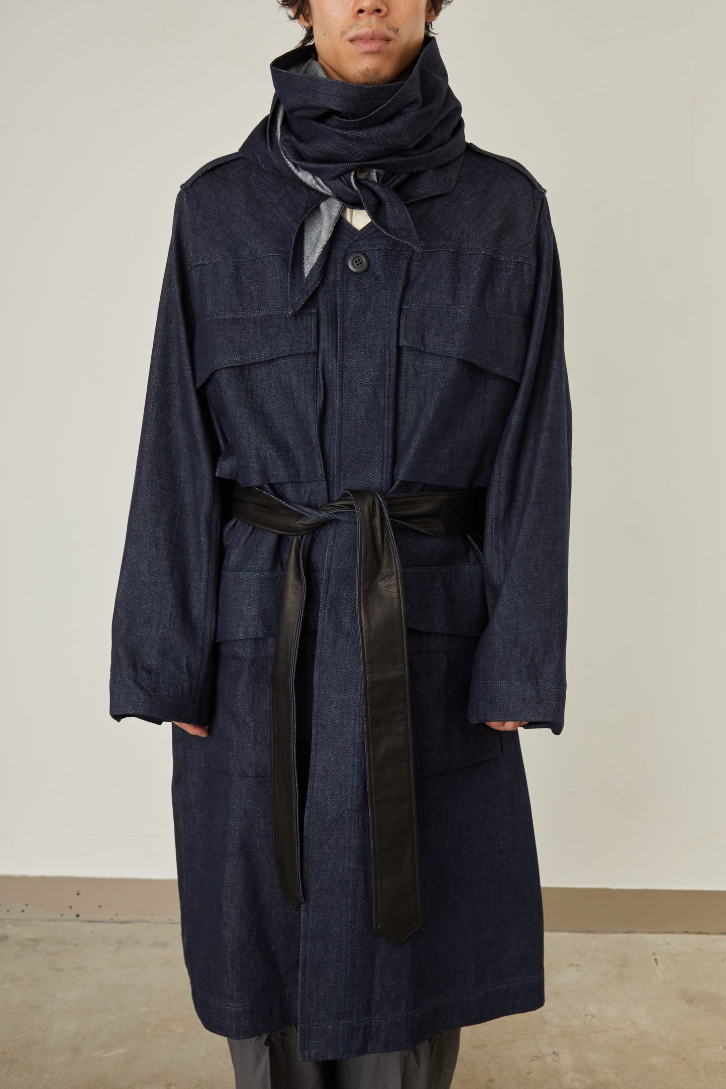 i'm here : HAOLI MILITARY "DENIM" COAT :