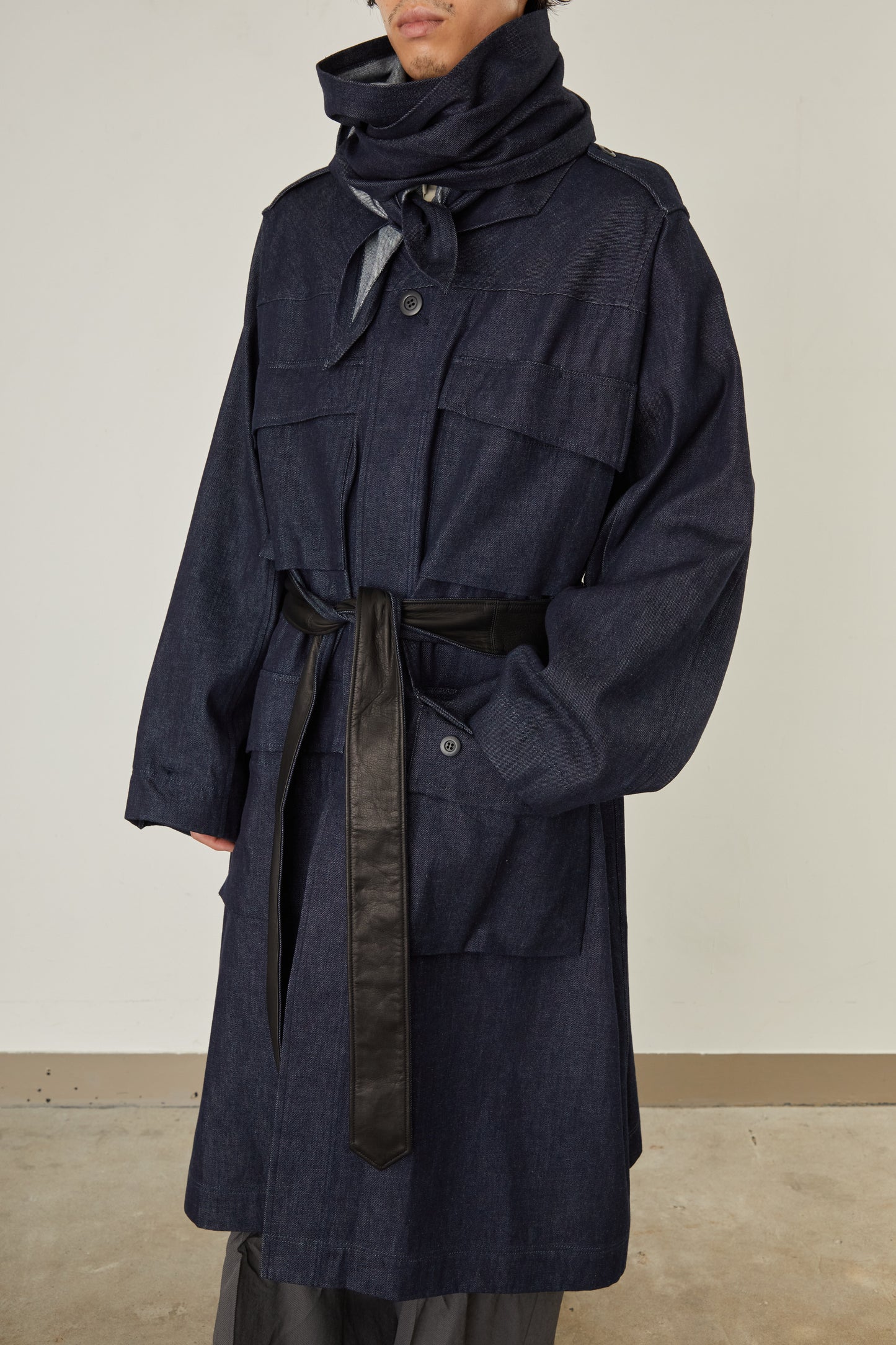 i'm here : HAOLI MILITARY "DENIM" COAT :