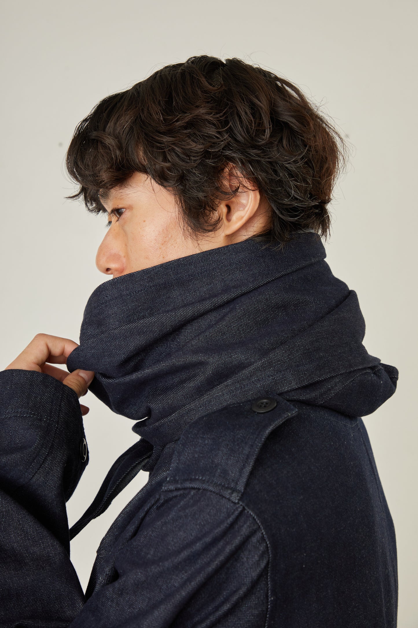 i'm here : HAOLI MILITARY "DENIM" COAT :