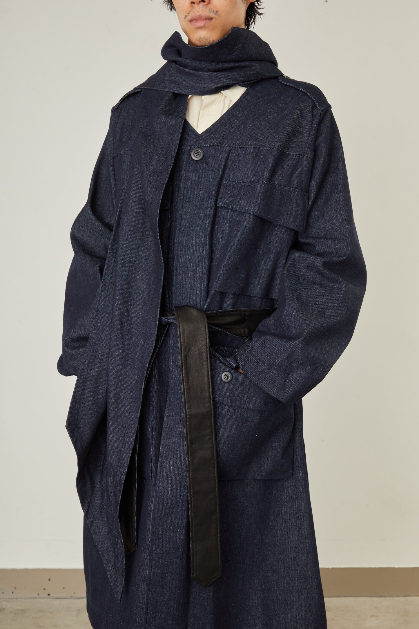i'm here : HAOLI MILITARY "DENIM" COAT :