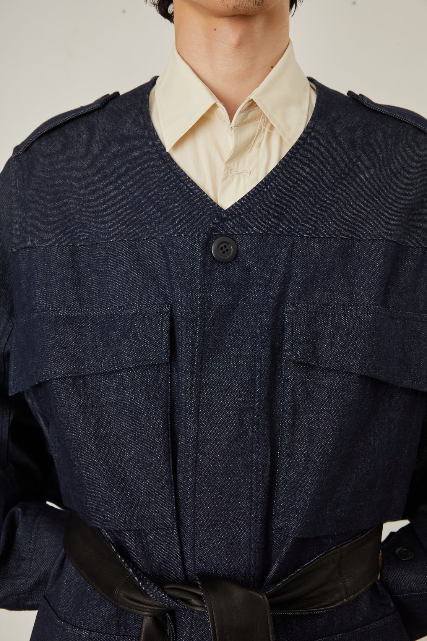 i'm here : HAOLI MILITARY "DENIM" COAT :