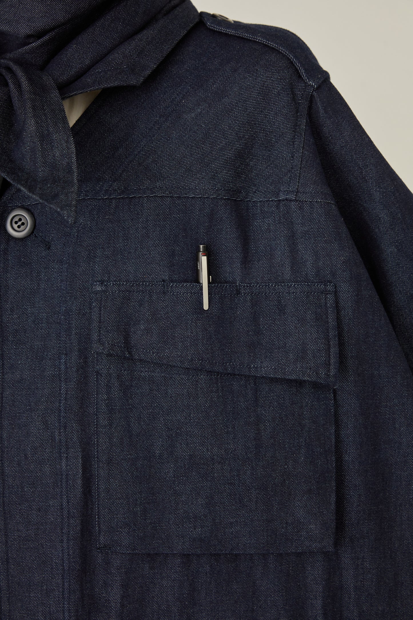 i'm here : HAOLI MILITARY "DENIM" COAT :
