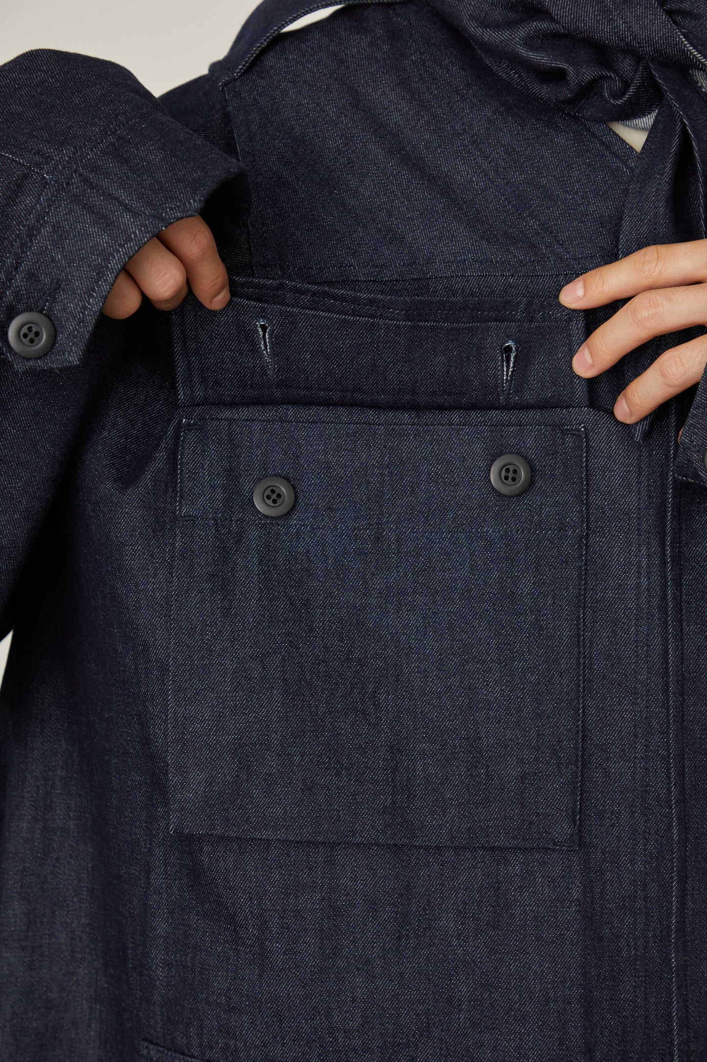 i'm here : HAOLI MILITARY "DENIM" COAT :