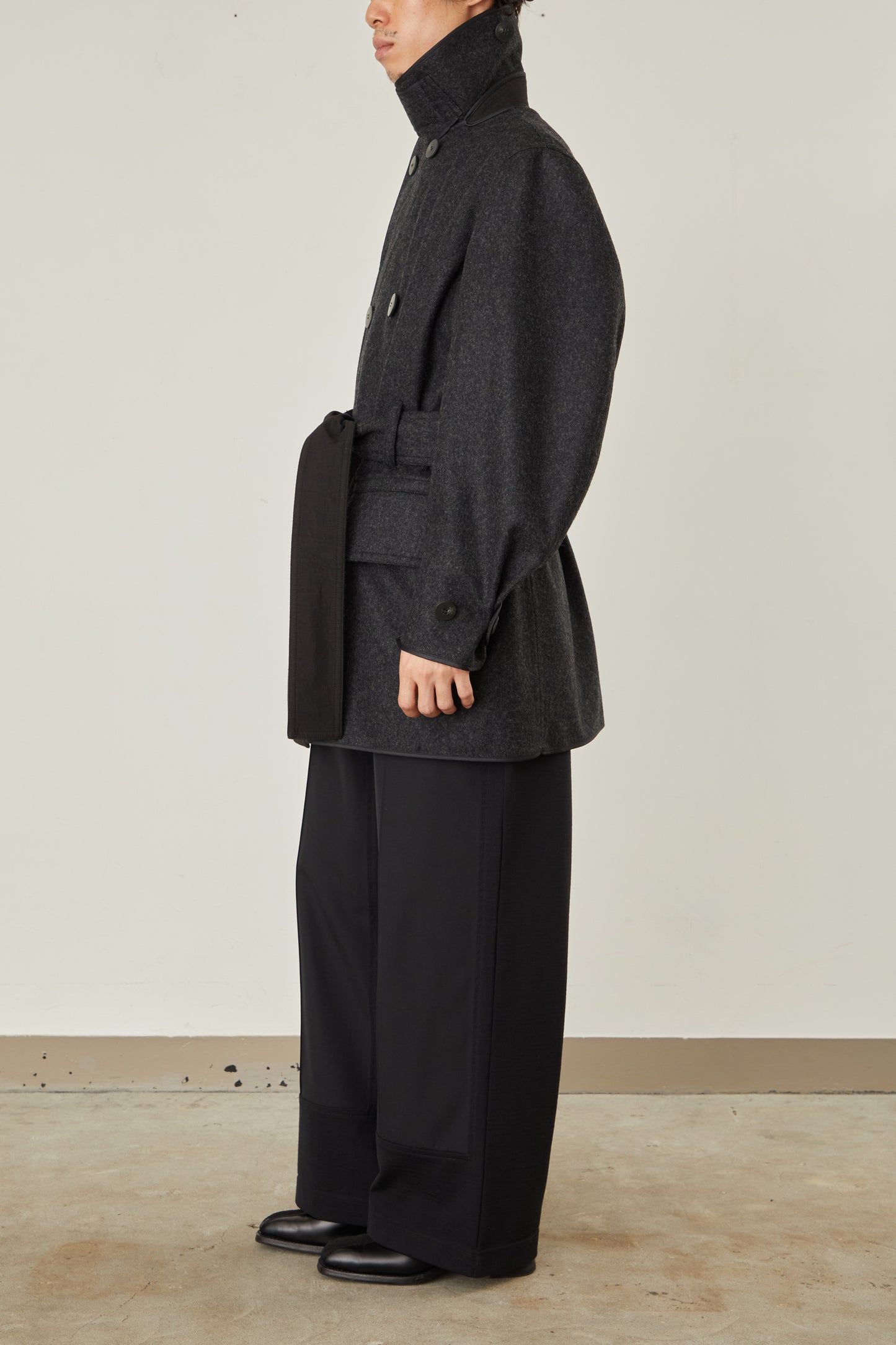 i'm here : with PIPING : LIGHT MELTON MACKINAW COAT