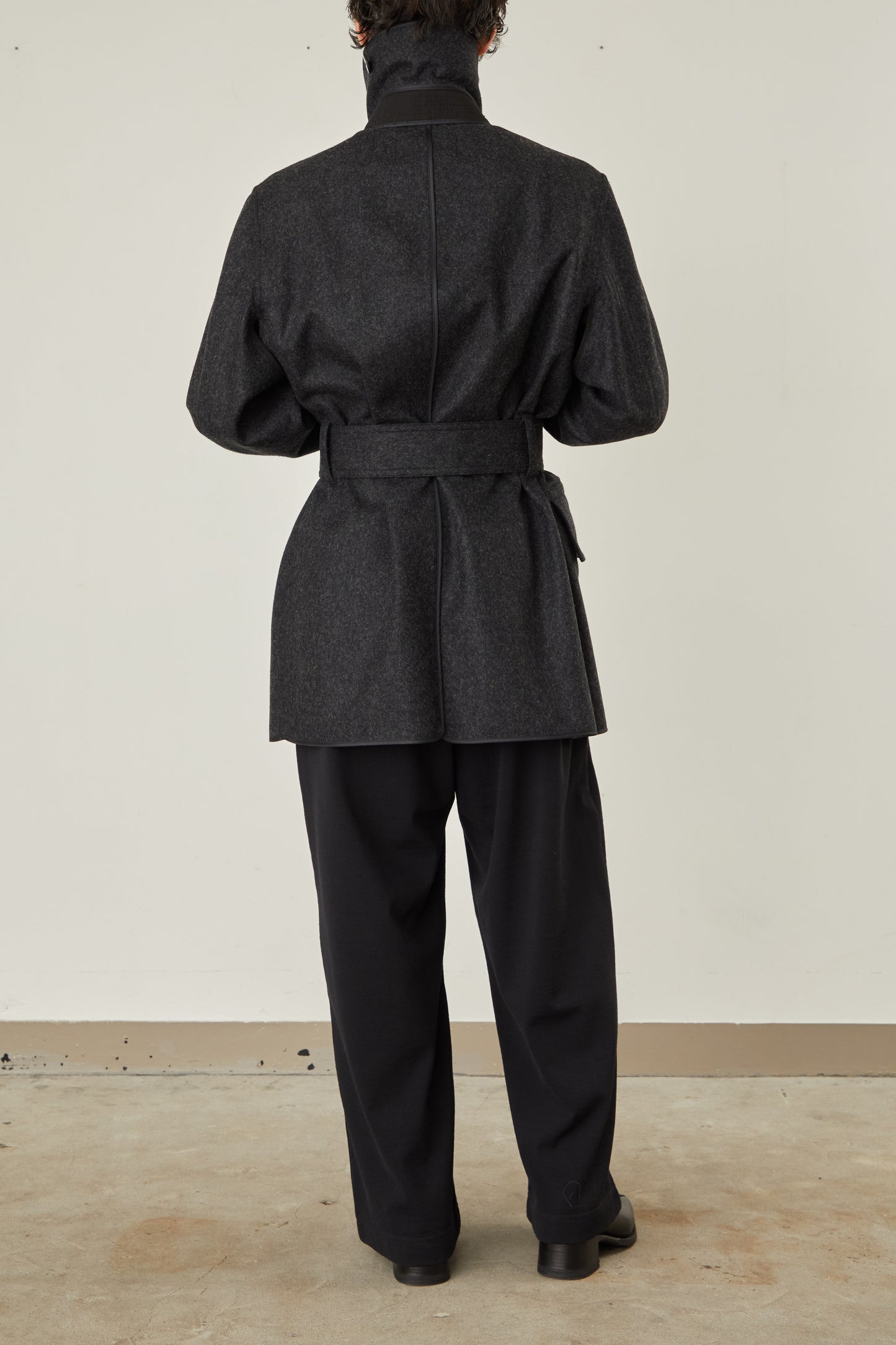 i'm here : with PIPING : LIGHT MELTON MACKINAW COAT