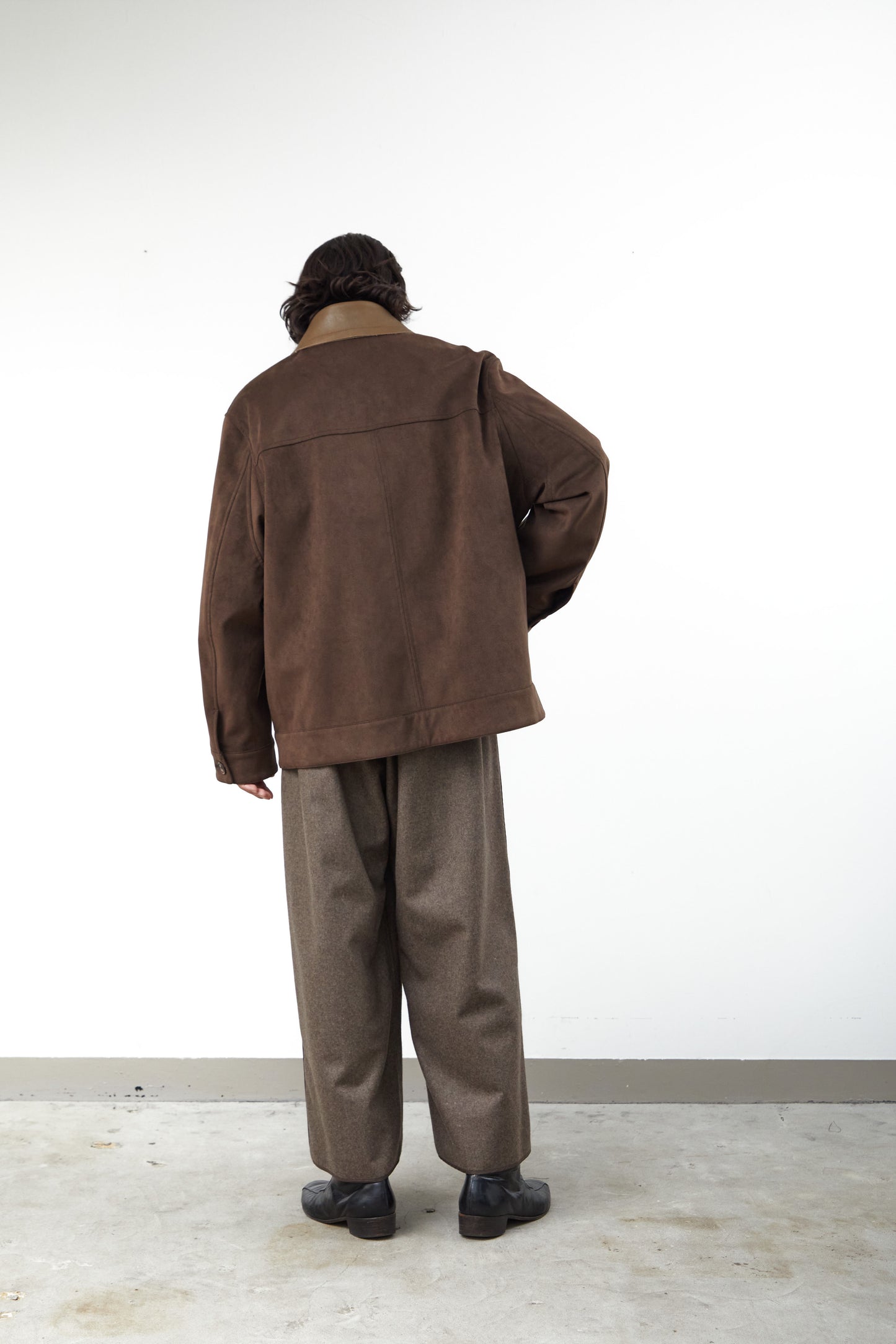 with LEATHER : JACKET
