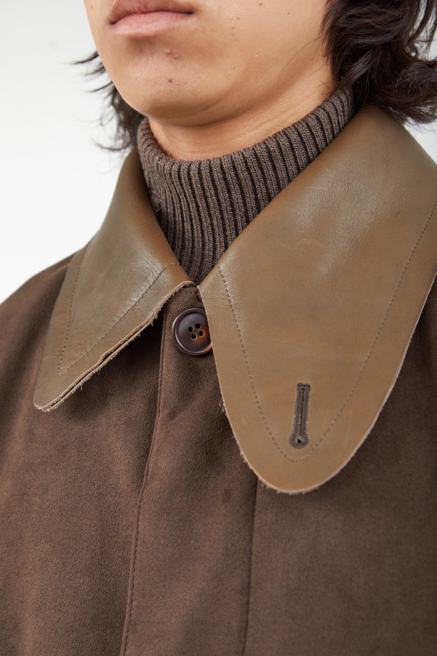 with LEATHER : JACKET