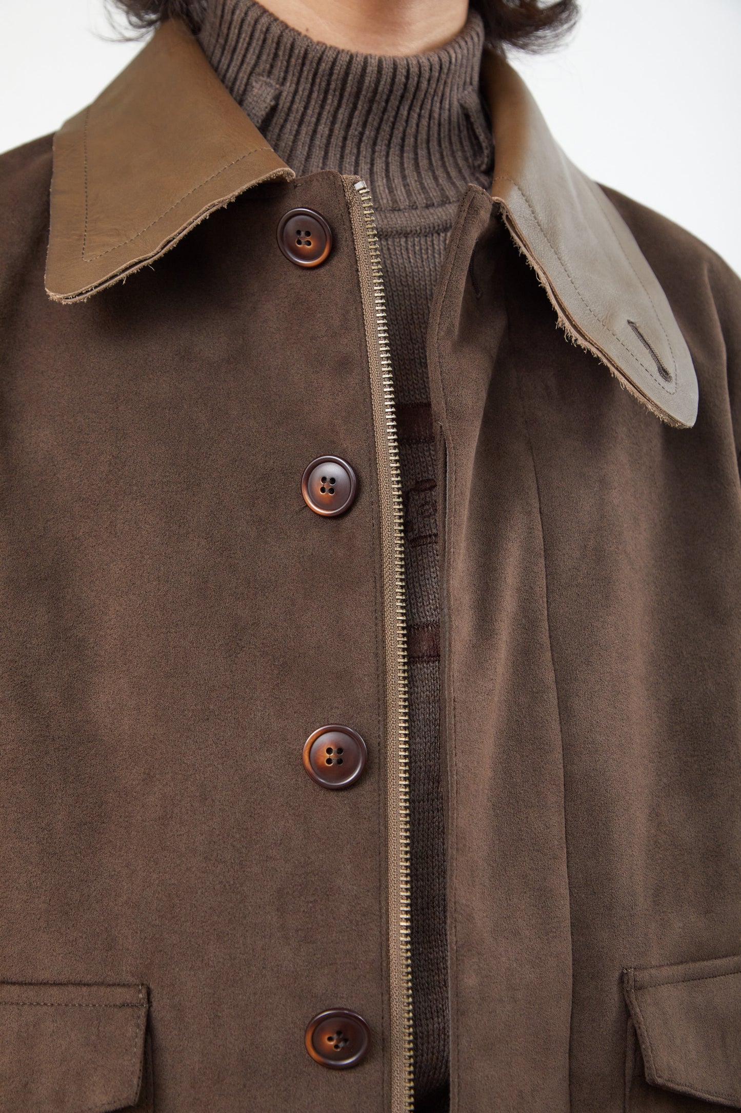 with LEATHER : JACKET