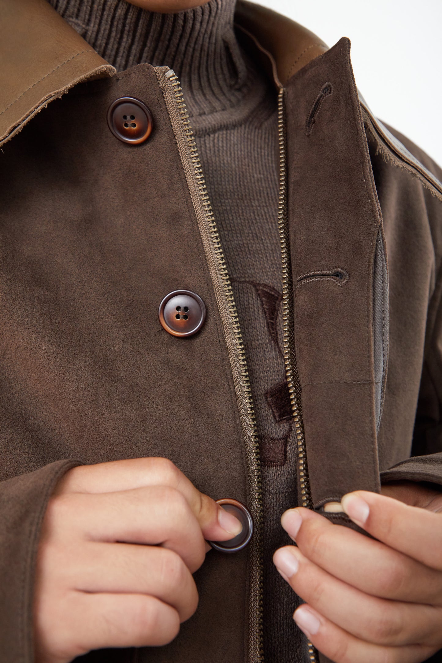 with LEATHER : JACKET