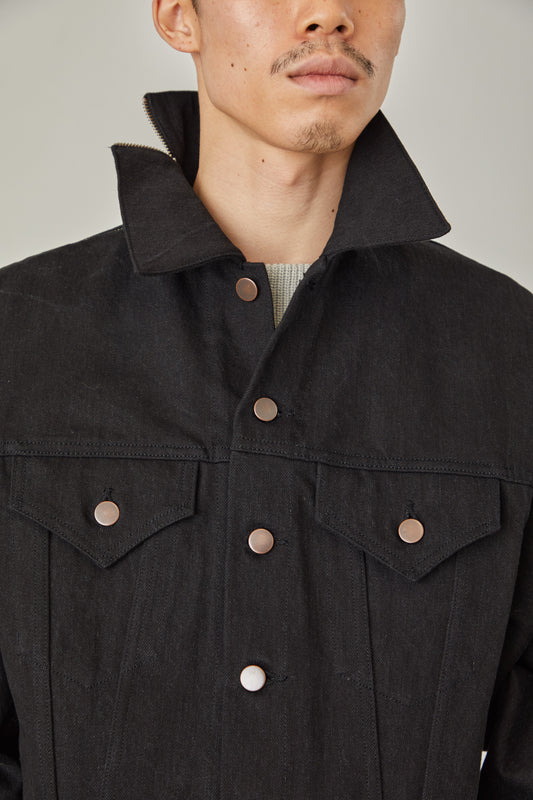i'm here : " 1 " ZIP : DENIM JACKET