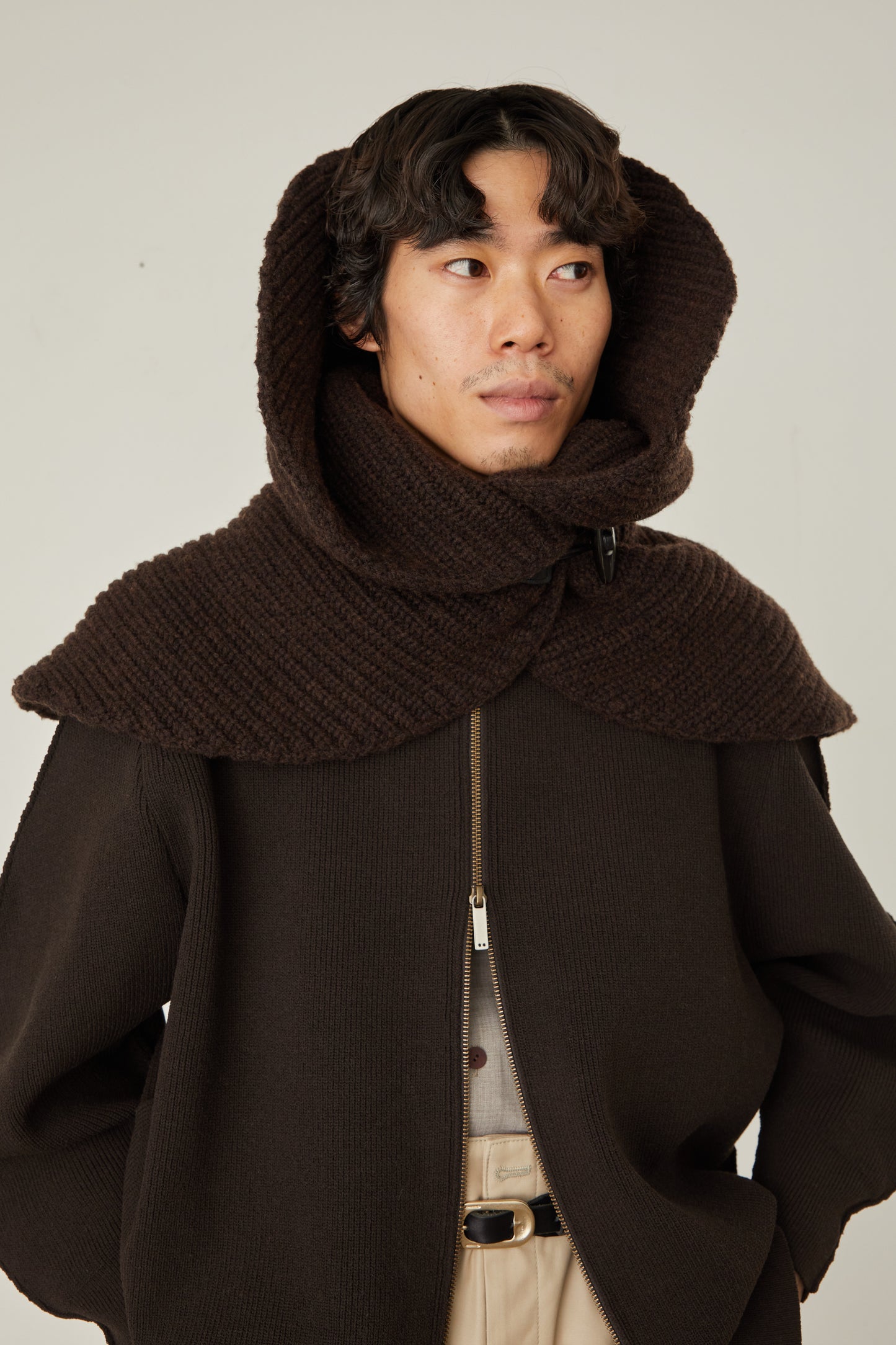 i'm here : " Crepe " KNIT SNOOD :