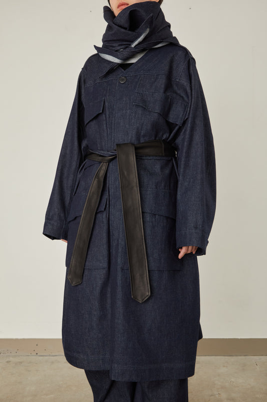 i'm here : HAOLI MILITARY "DENIM"  COAT :