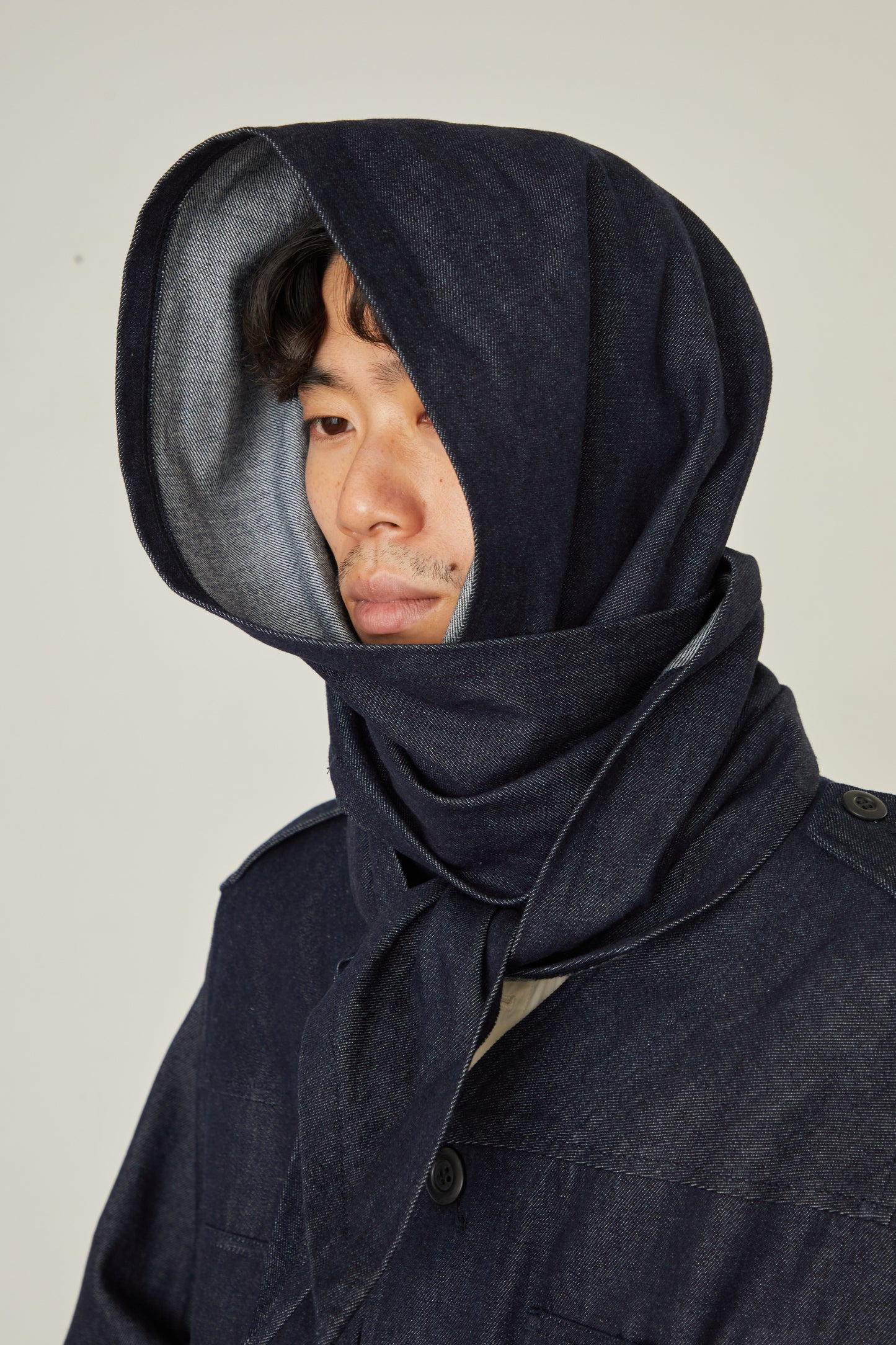 i'm here : HAOLI MILITARY "DENIM"  COAT :