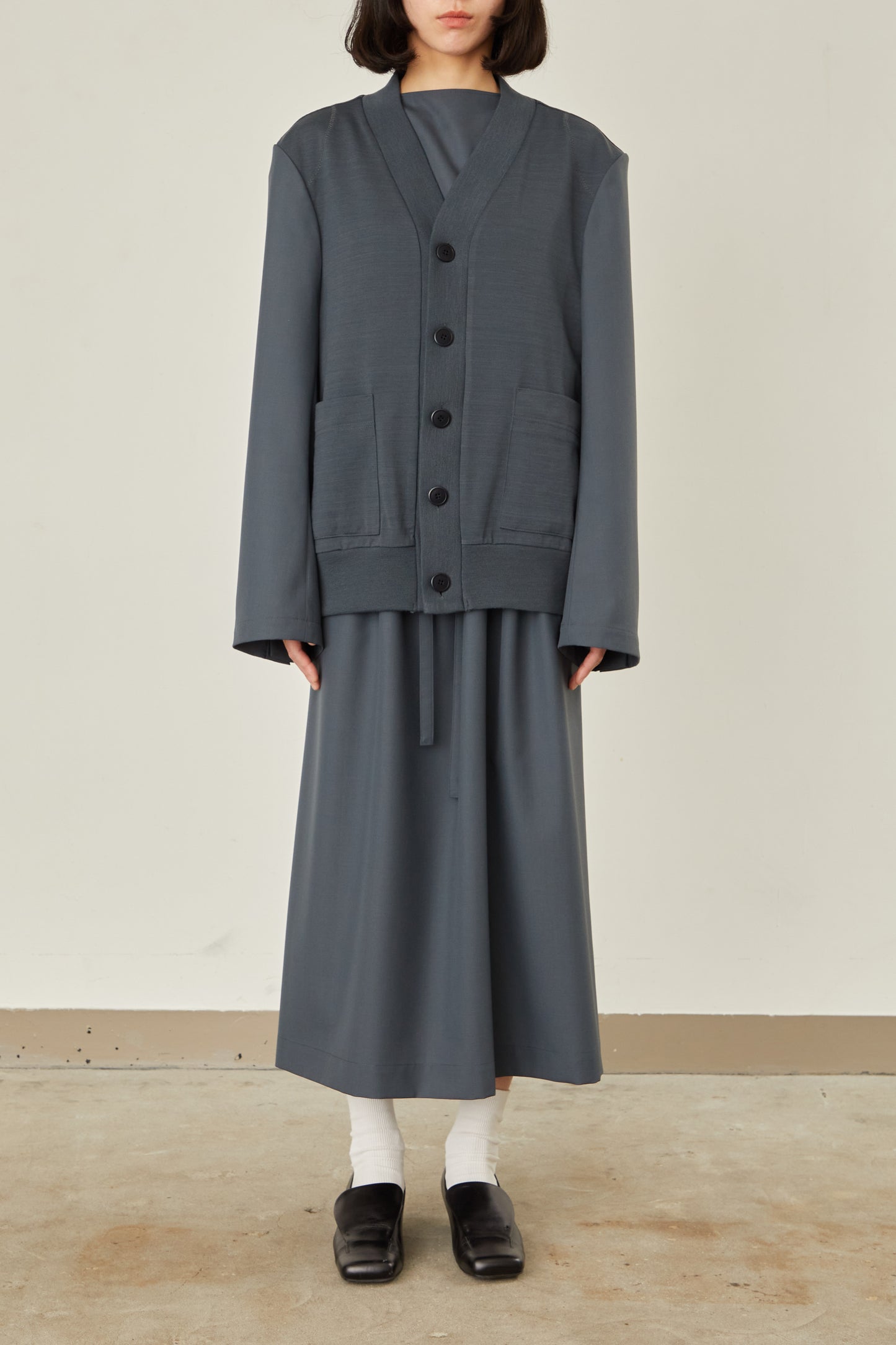 i'm here : UN(I) FORM JERSEY : DOCKING CARDIGAN