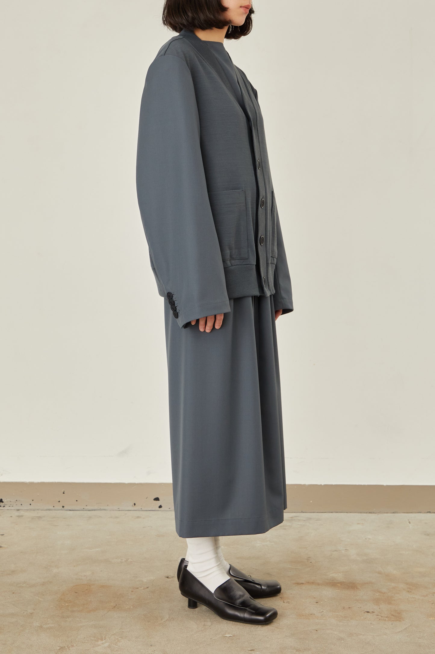 i'm here : UN(I) FORM JERSEY : DOCKING CARDIGAN