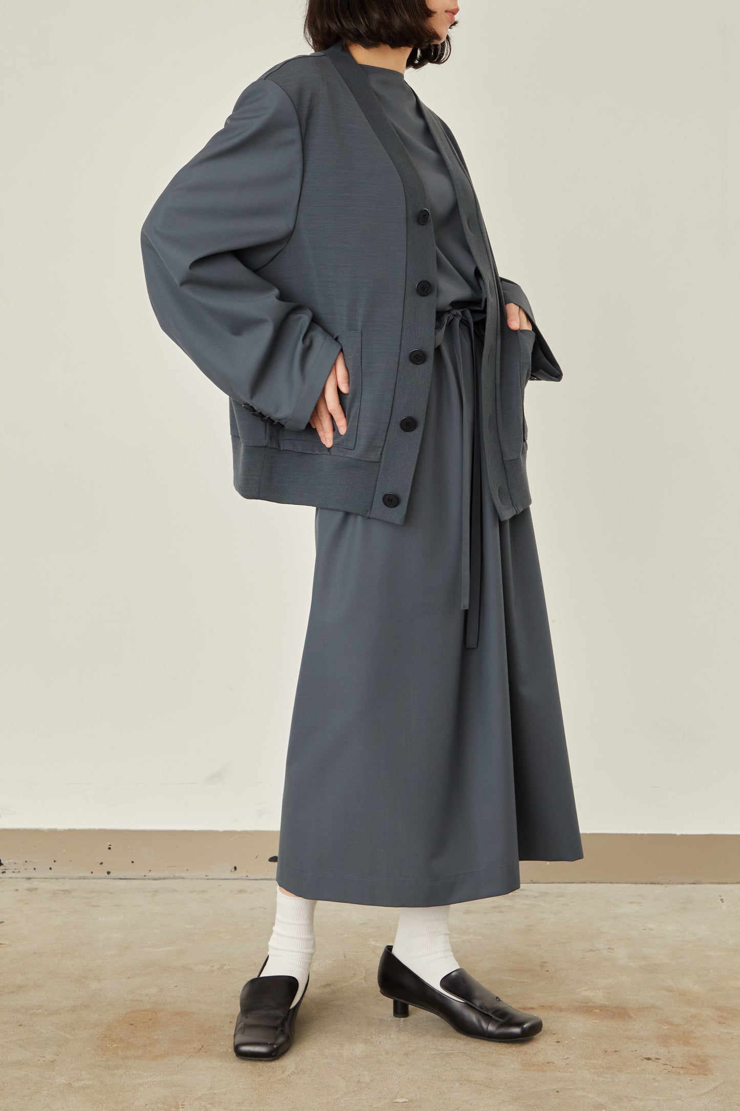 i'm here : UN(I) FORM JERSEY : DOCKING CARDIGAN