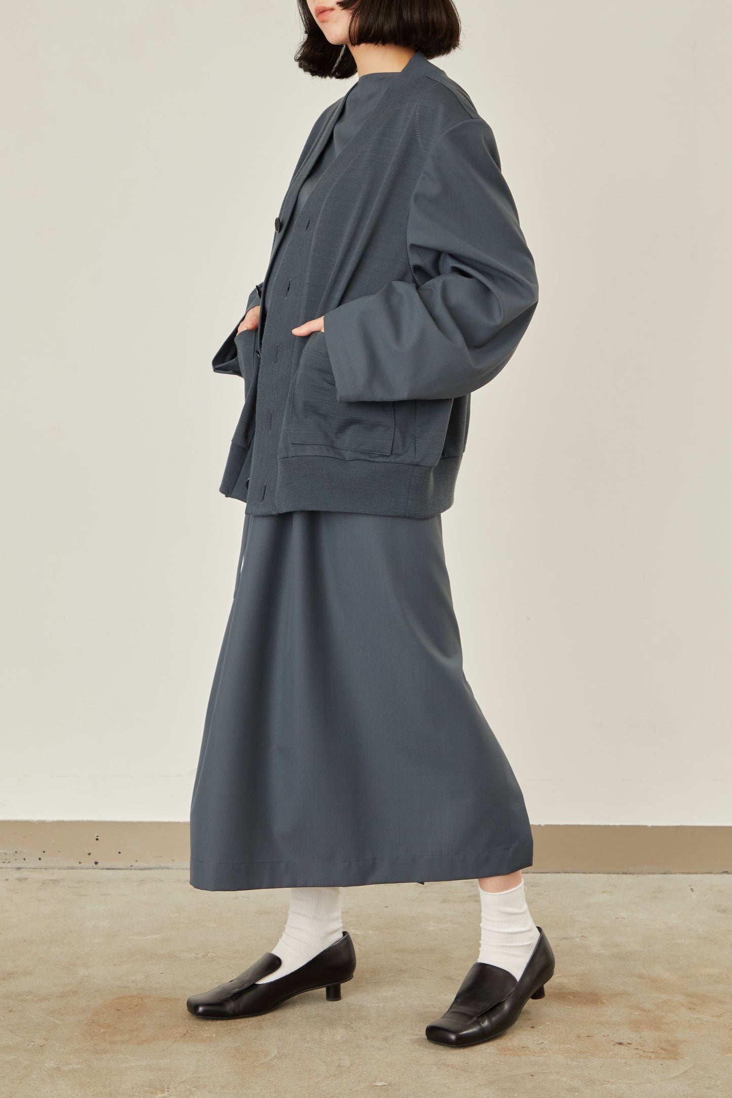 i'm here : UN(I) FORM JERSEY : DOCKING CARDIGAN