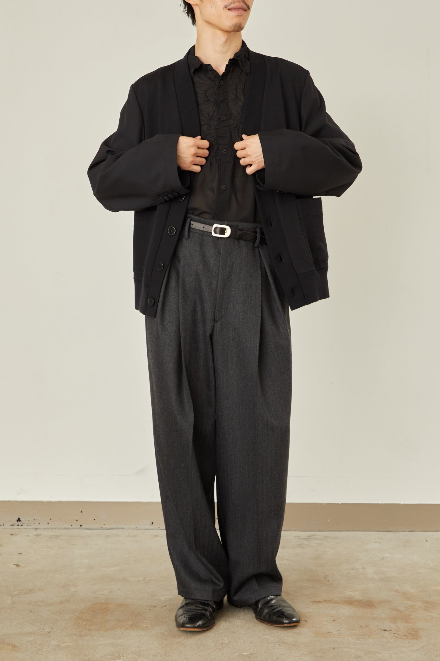 i'm here : UN(I) FORM JERSEY : DOCKING CARDIGAN