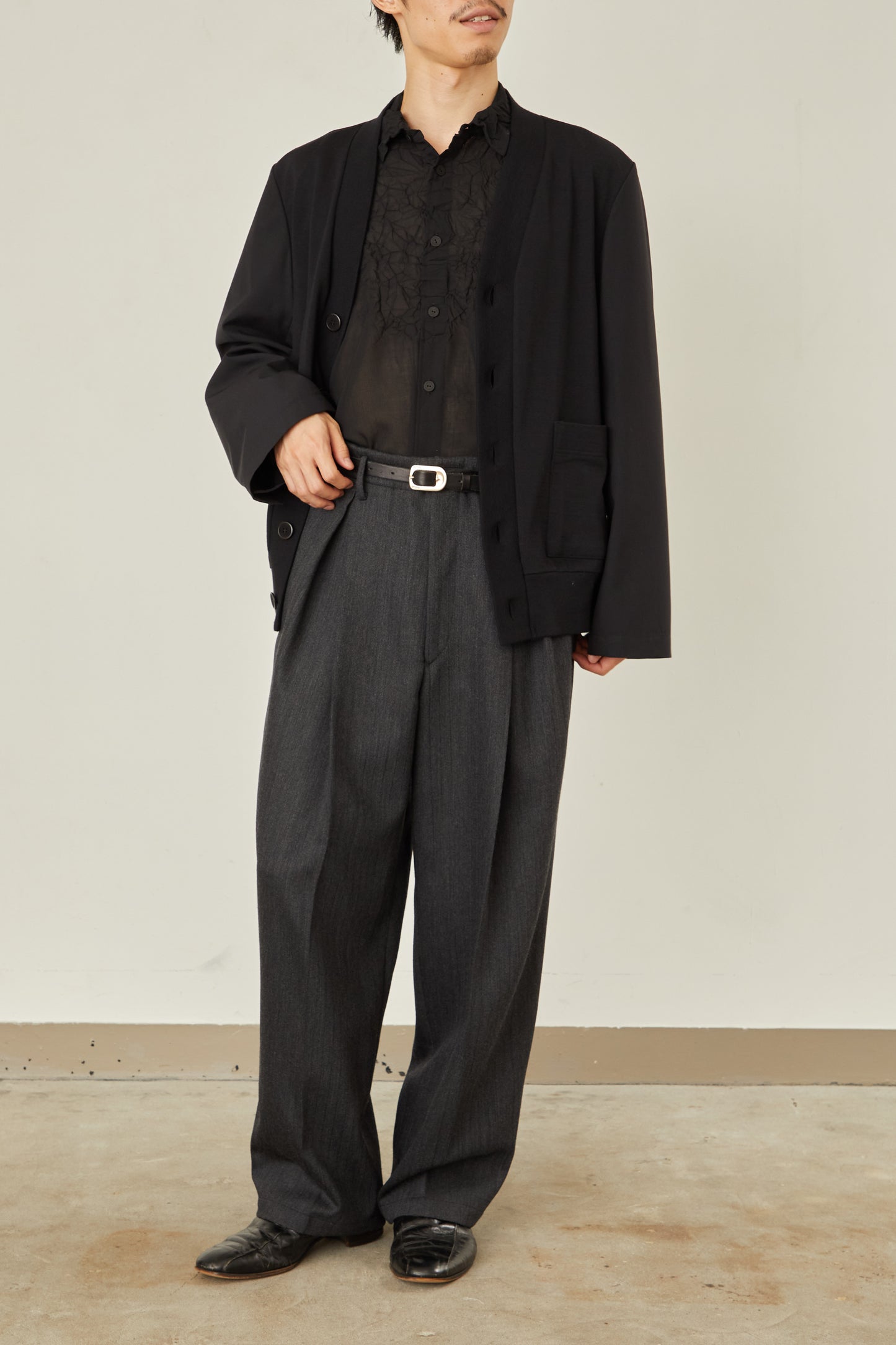 i'm here : UN(I) FORM JERSEY : DOCKING CARDIGAN