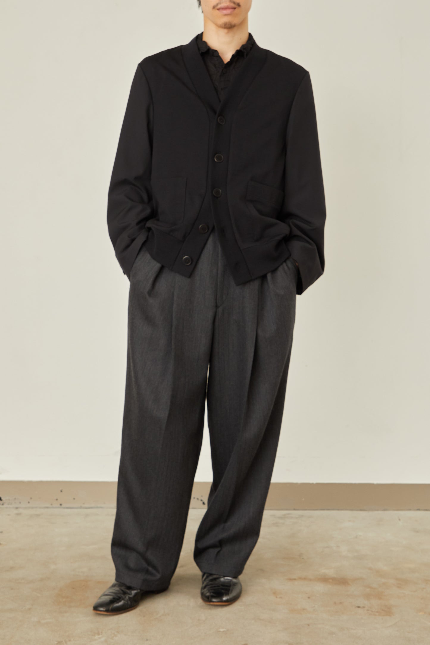 i'm here : UN(I) FORM JERSEY : DOCKING CARDIGAN