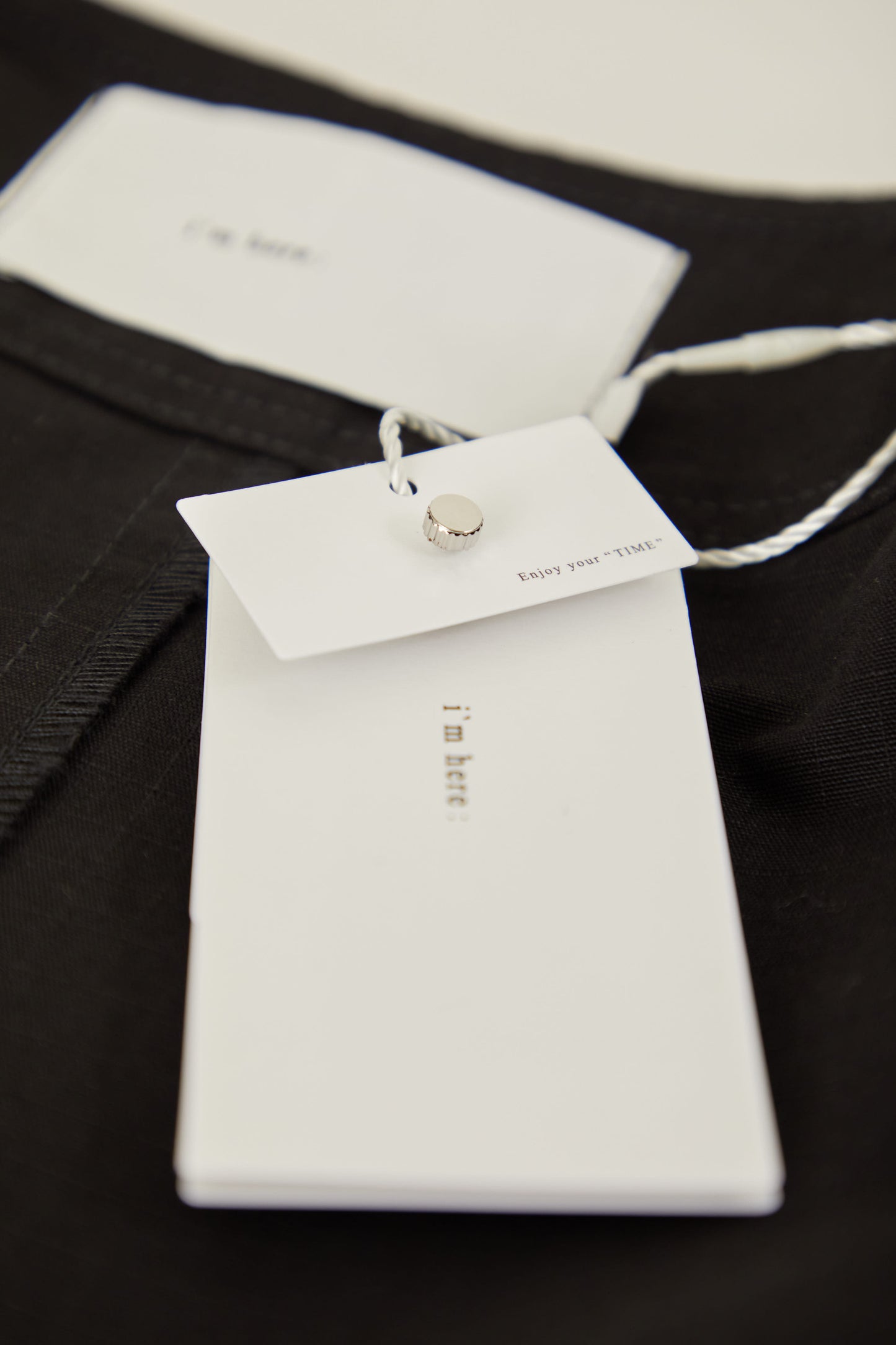 i'm here : " BOX " DENIM PANTS : / BLACK