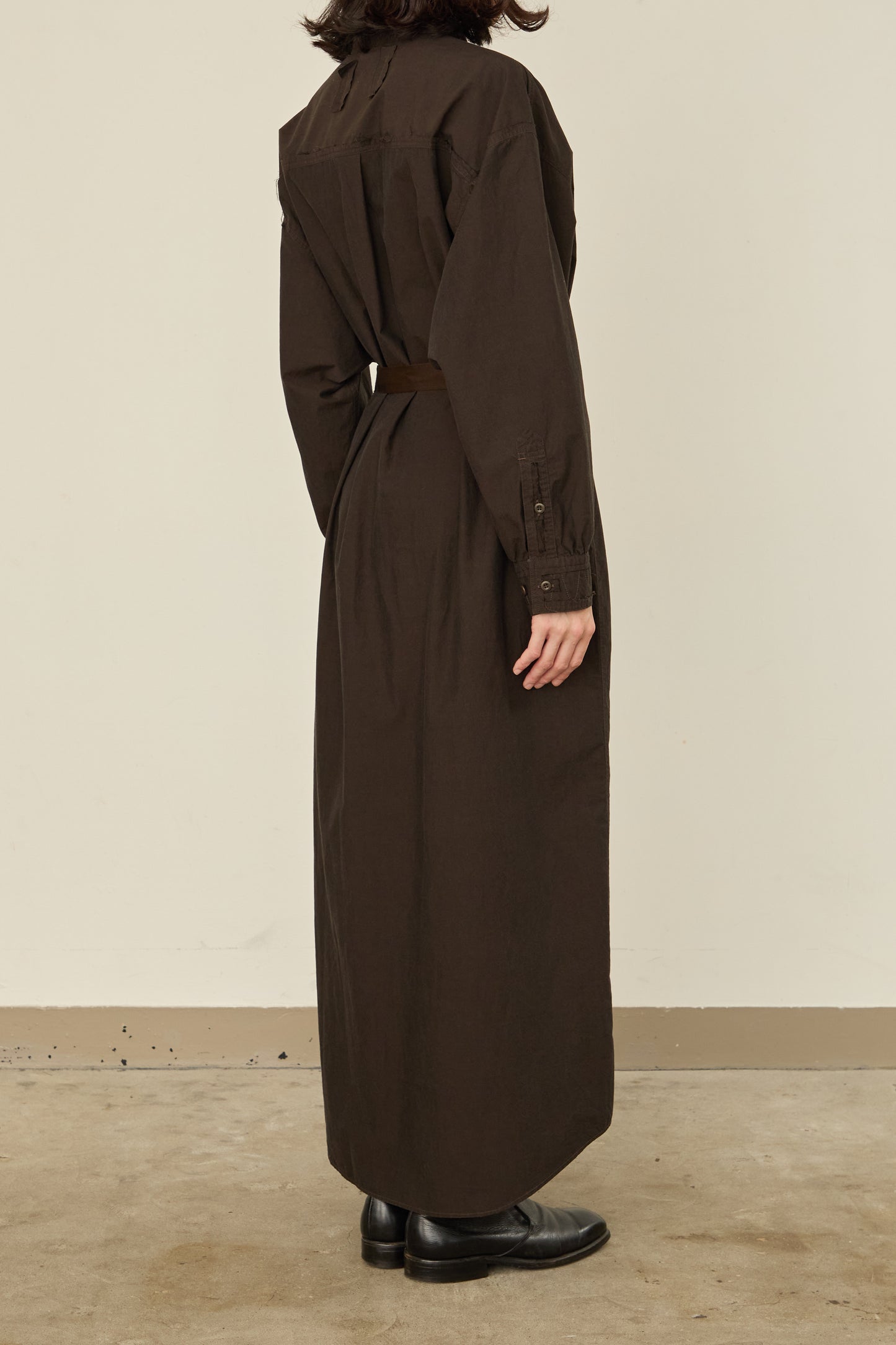 i'm here : " CUT OFF " SHIRT : ONE PIECE / BROWN