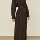 i'm here : " CUT OFF " SHIRT : ONE PIECE / BROWN