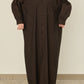 i'm here : " CUT OFF " SHIRT : ONE PIECE / BROWN