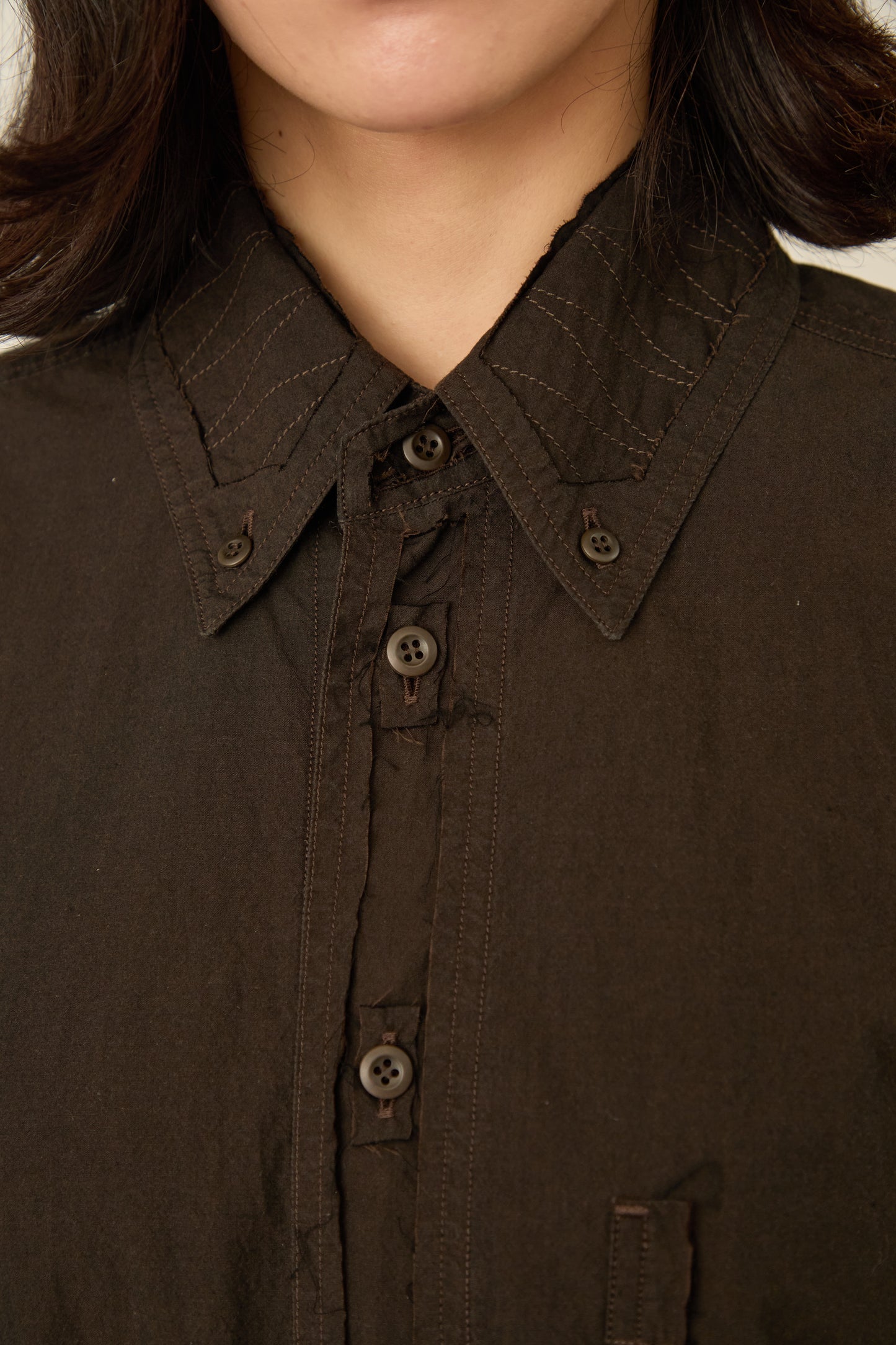 i'm here : " CUT OFF " SHIRT : ONE PIECE / GRAY