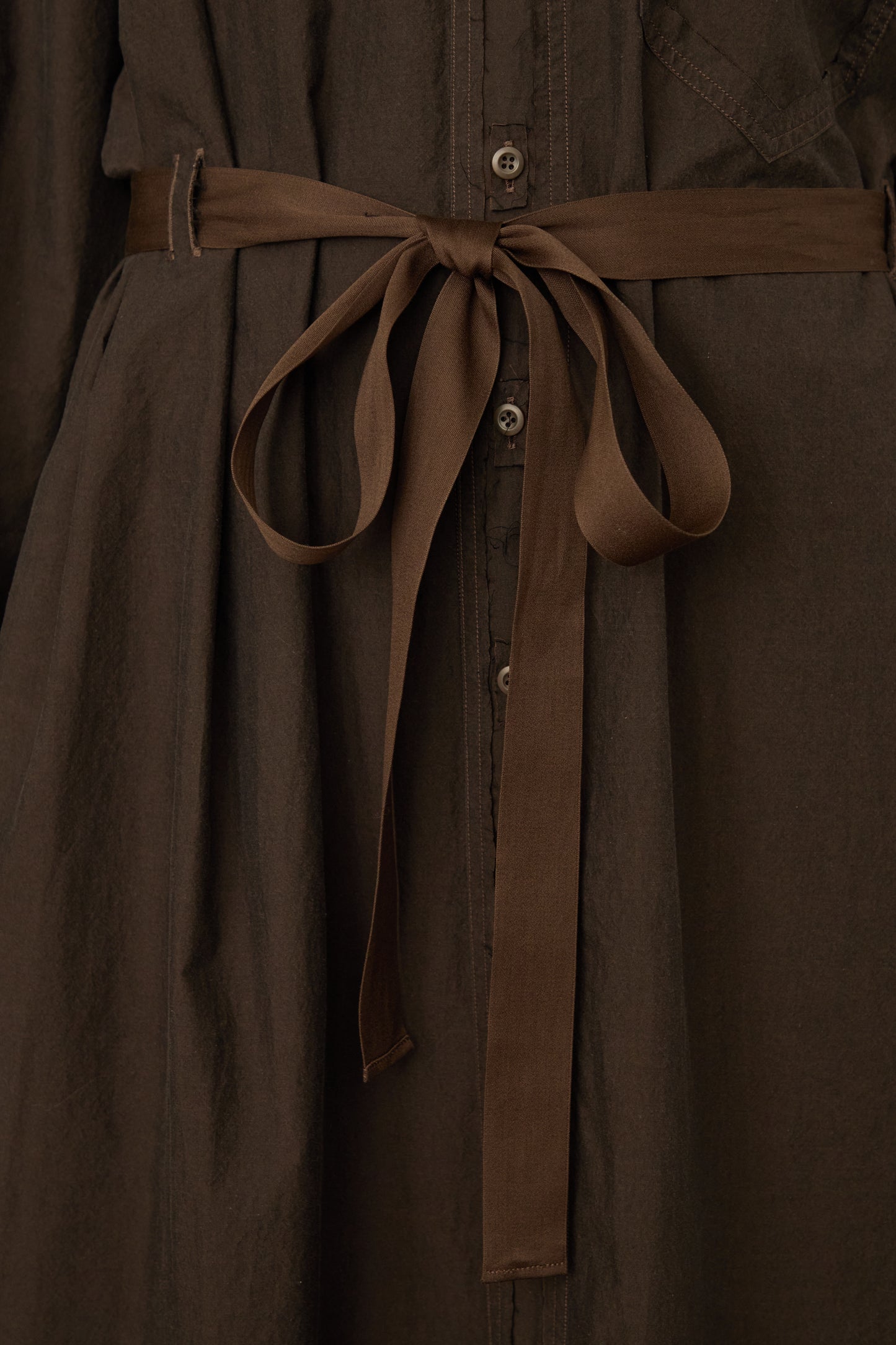 i'm here : " CUT OFF " SHIRT : ONE PIECE / BROWN