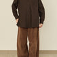 i'm here : " CUT OFF " SHIRT : / BROWN