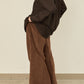 i'm here : " CUT OFF " SHIRT : / BROWN