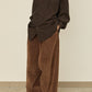 i'm here : " CUT OFF " SHIRT : / BROWN