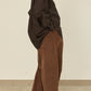 i'm here : " CUT OFF " SHIRT : / BROWN
